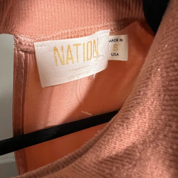 NWT NATION LTD Jett Mock Neck Satin Dress in Bisou - Size Small - Picture 5 of 8